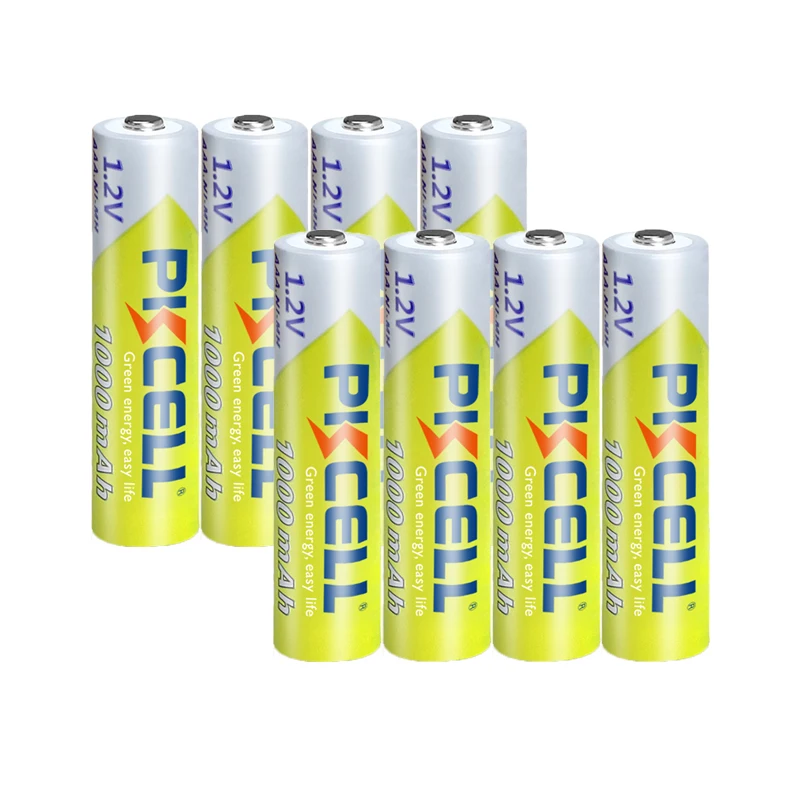 4/8PC PKCELL AAA NIMH Batteria ricaricabile 3A 1000mah 1.2V NI-MH AAA Batterie ricaricabili aaa fino a 1000 volte circolari