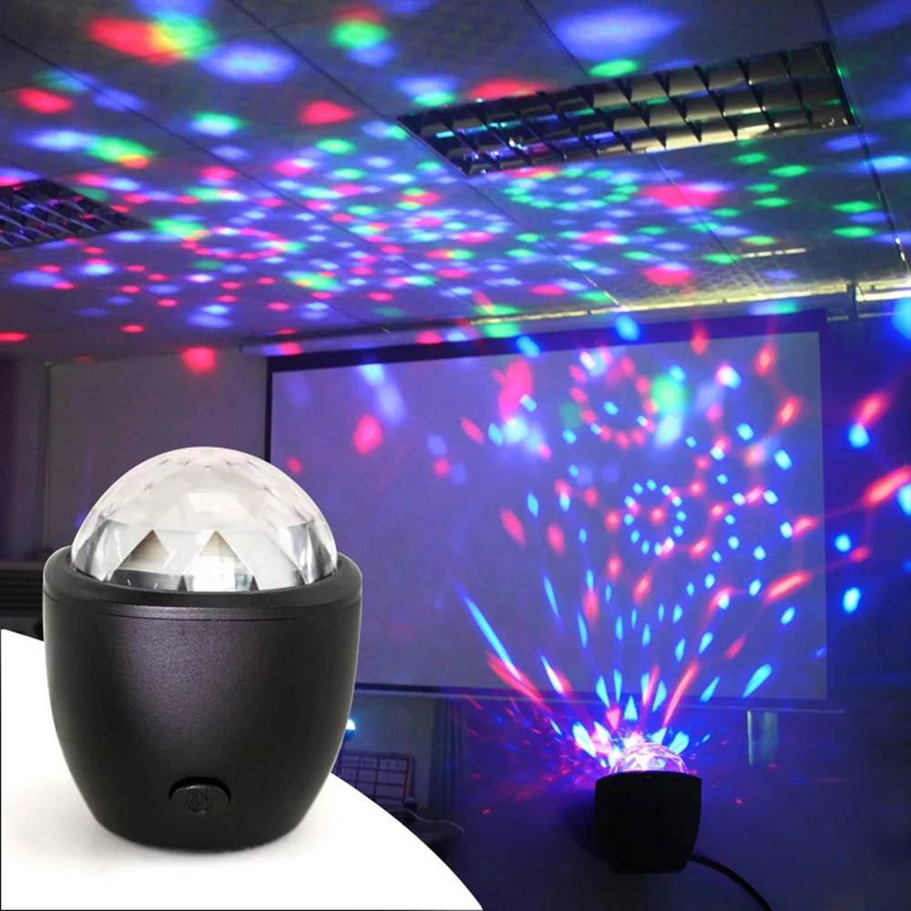 

Mini Party Stage Light 3W LED Stage Light USB Powered Multicolor Disco Ball Magic Effect Lamp for Christmas Birthday KTV Bar