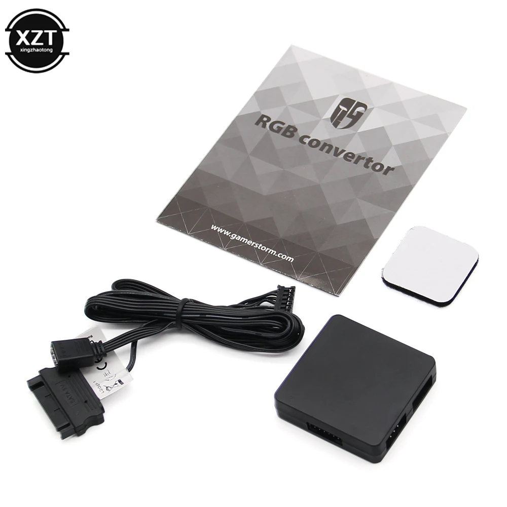 Rgb Converter 5V Tot 12V Rgb Transfer Hub 3pin Om 4pin Argb Licht Fan Adapter Sata Plug Magneet voor Rgb Fan Asus Gigabyte Msi M/B