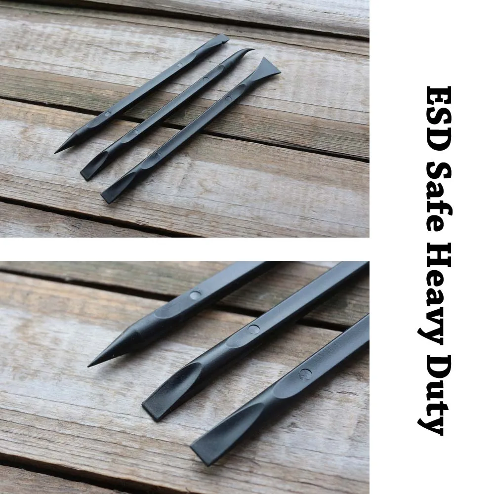3 in 1 Black 6in 내구성 정전기 방지 Spudger ESD 안전 헤비 듀티 플라스틱 Spudger 휴대 전화 열기 수리 도구 휴대 전화