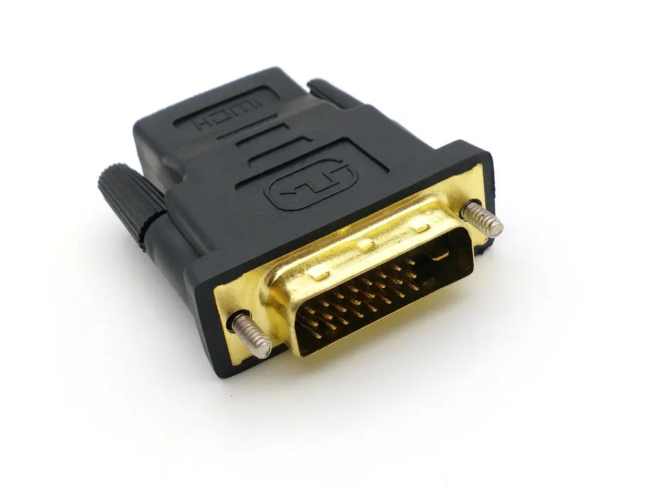 20pcs-50pcs DVI 24+1 to HDMI-compatible Plug DVI Male to HDMI Female Dual Way connector 1080P for HDTV