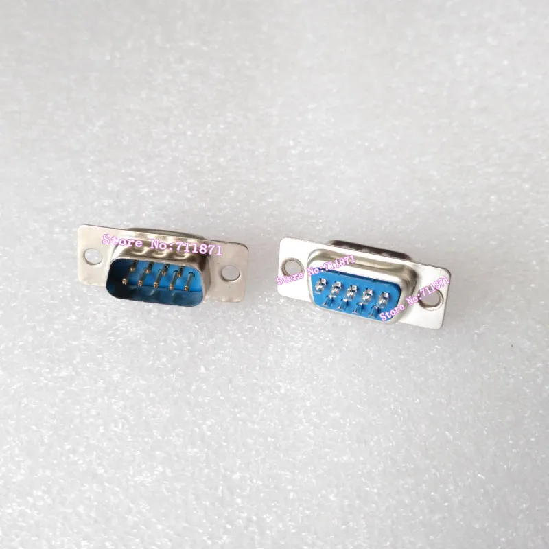 9P 9 Pin Male Female Welded DB9 RS232 Adapter connector 9 needle hole Female Male RS232 DB9 Welded connector Adapter 9Pin joint