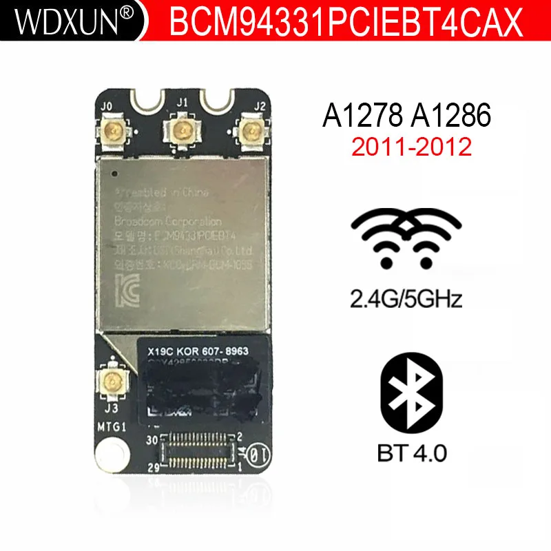 Original Bluetooth 4.0 wifi card Airport Card for Macbook Pro A1278 A1286 2011 2012 Year BCM94331PCIEBT4CAX WIFI CARD WLAN