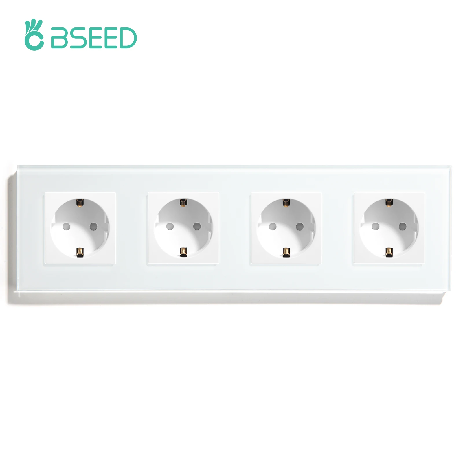 BSEED Einzelsteckdose EU-Wandsteckdosen Doppelsteckdosen USB Typ-C Telefonladegerät Glaspanel 1-Wege-Wandtastschalter Kinderschutz