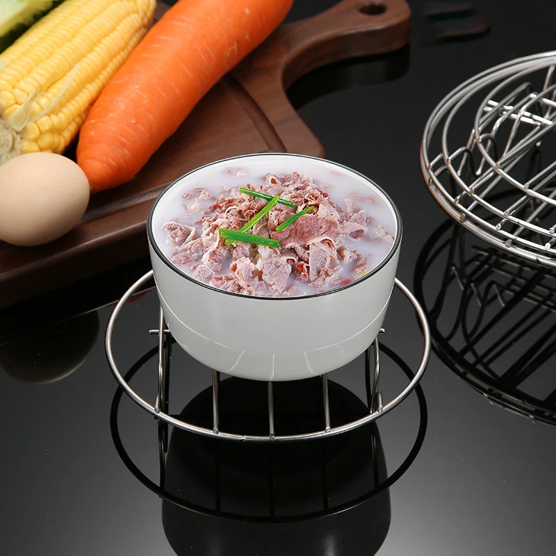 1Pcs Stainless Steel Steamer Rack Multifunction Pot Steaming Tray Dumplings Eggs Grill Stand Kitchen Tableware Cooking Utensils