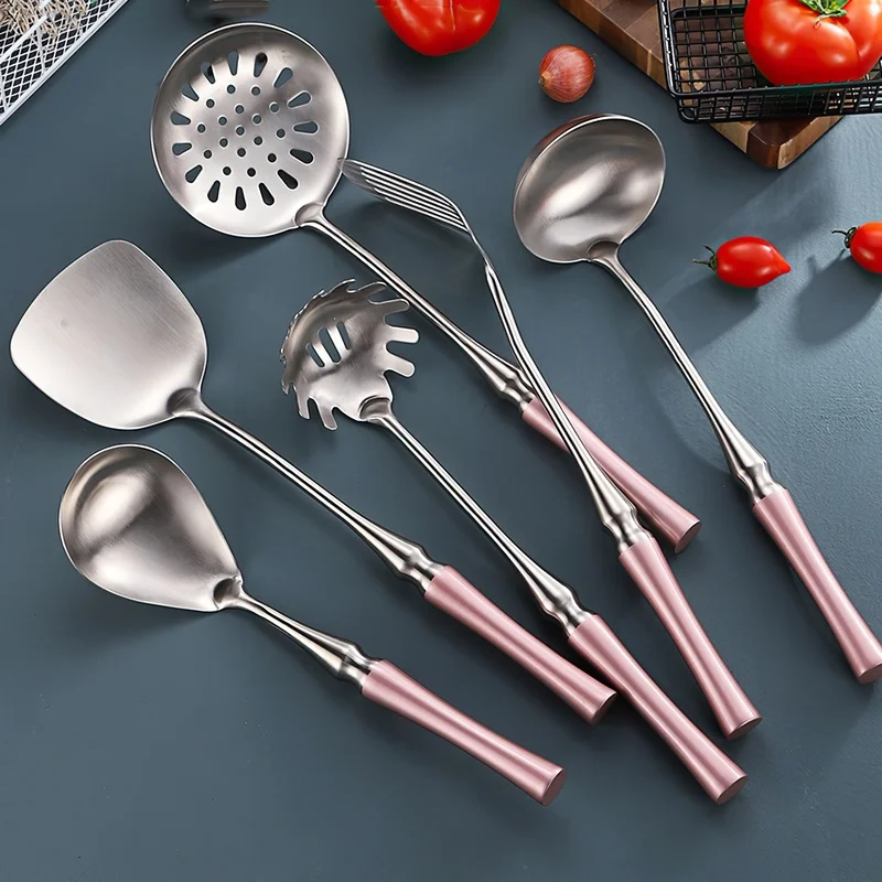 

304 Stainless Steel Kitchen Utensils Small Waist Waist Spoon Powder Grilled Spatula Multi-function Home Kitchen Supplies