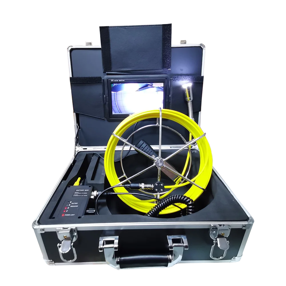 7inch LCD Monitor 20-50m 23mm Drain Inspection Video Camera With 12pcs LEDS IP68 Sewer Pipe Endoscope CCTV System Support DVR