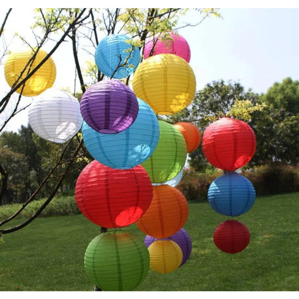 

Wholesale 500pcs 16" Round Paper Lantern 40cm Chinese Paper Lantern Wedding Lantern Festiv Decoration