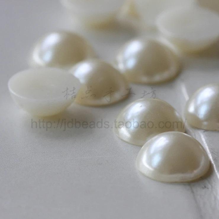 Craft Supply DIY ABS Pearl Half Round-Cabochons-Cab