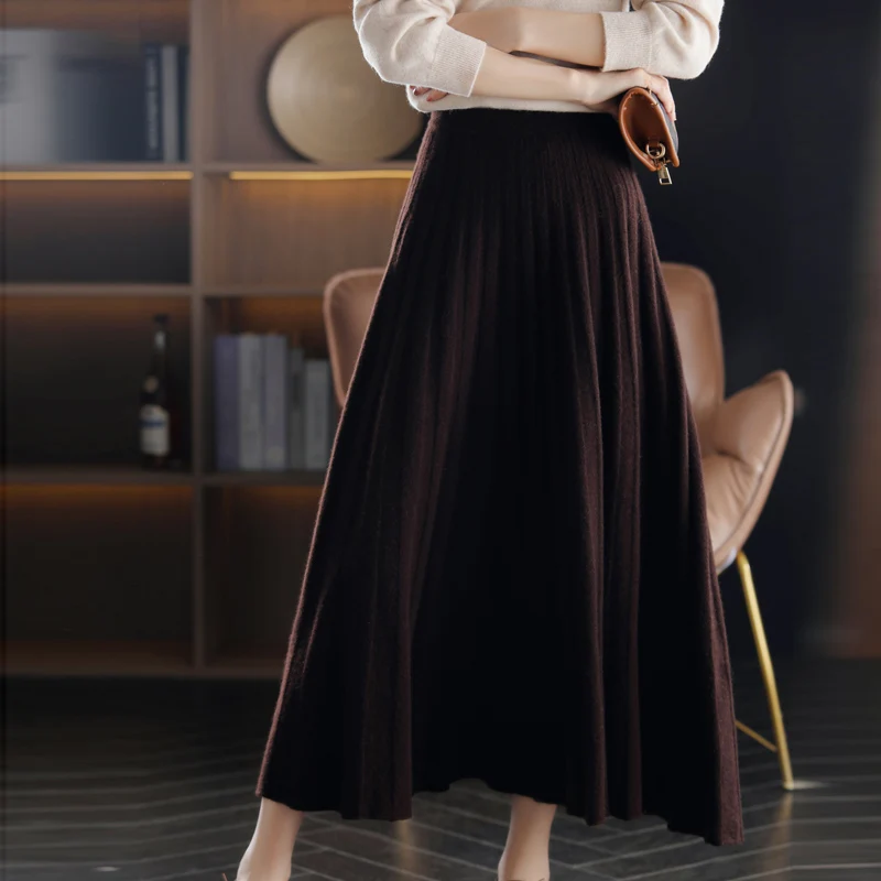 100% mulheres de lã moda mini saia 2021 estilo chinês escola plissado meninas cintura alta xadrez mini saia feminina