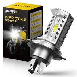 AUXITO 1Pcs 1600LM 15W 9003 H4 LED Hi/Lo Beam Motorcycle Headlight Bulbs 6500K White CSP LED HS1 Motorbike Head Lamp Lights 12V