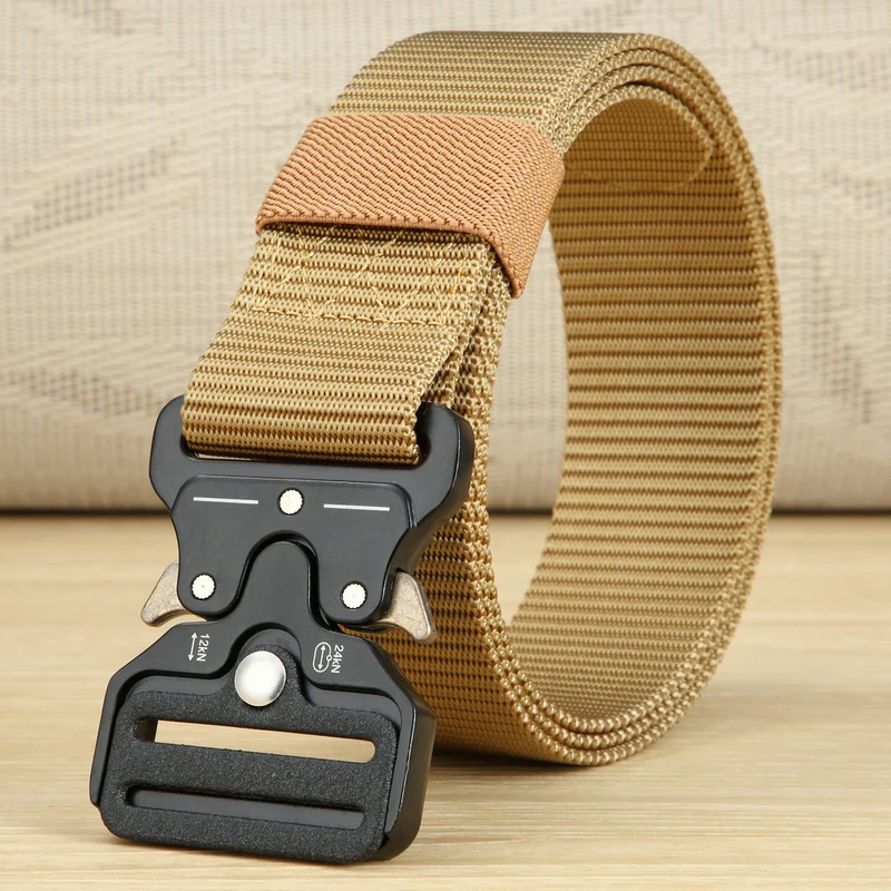 Men\'s Tactical Belt Quick Release Metal Buckle Nylon Belt Training Equipment Belt Sports Accessories Shipped within 24 hours