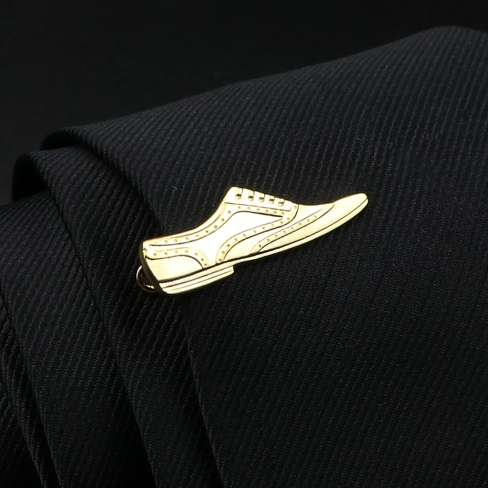 Gold Silver Color Feather Gun Pen Beard Shape Metal Tie Clip For Men Tie Bar Necktie Clips Pin Wedding Tie Men Jewelry Gift