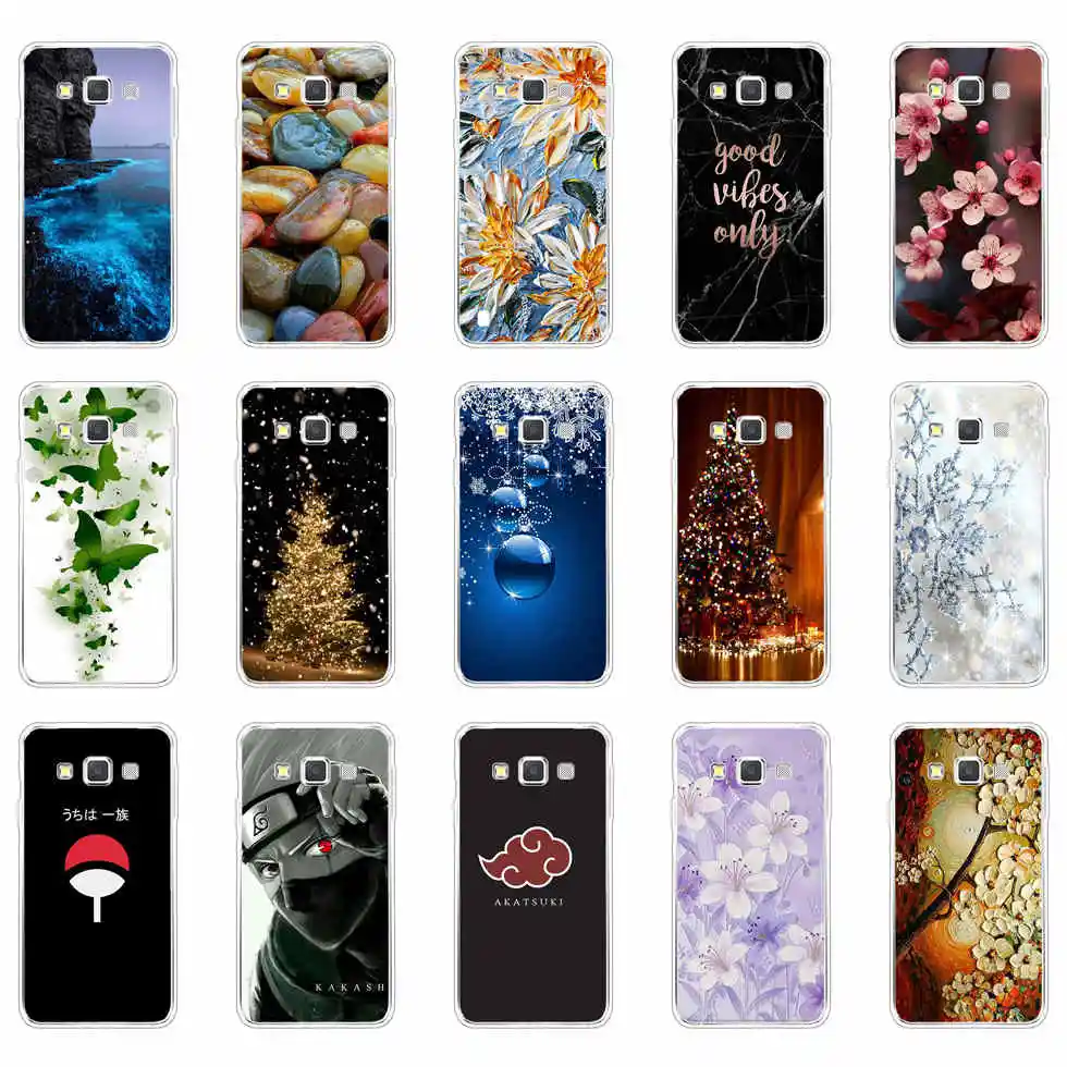 Silicon Phone Case For Samsung Galaxy A3 2015  A300 Soft TPU Back Cover For Samsung A3 2015 A300H A3000 SM-A300F Flower