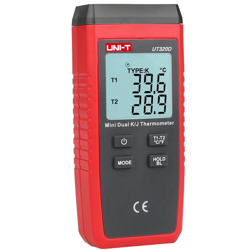 UNI-T UT320A UT320D Мини-термометр контактного типа Тестер температуры термопары типа K/J