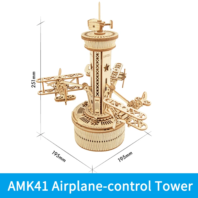 ROKR 3D Wooden Puzzles for Adults DIY Musical Box Model Kit to