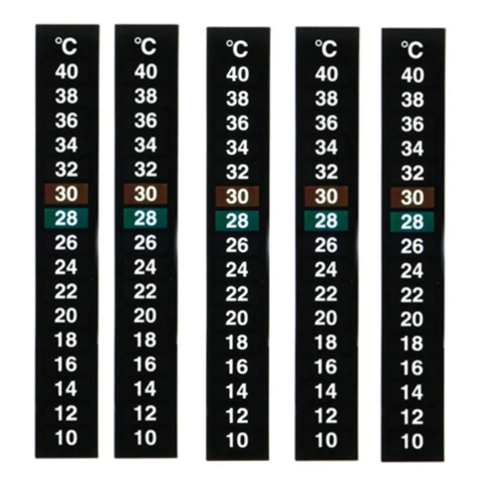 Digital Aquarium Fish Tank Thermometer Sticker PET Fridge Measurement Stickers Temperature Control Tools 3pcs