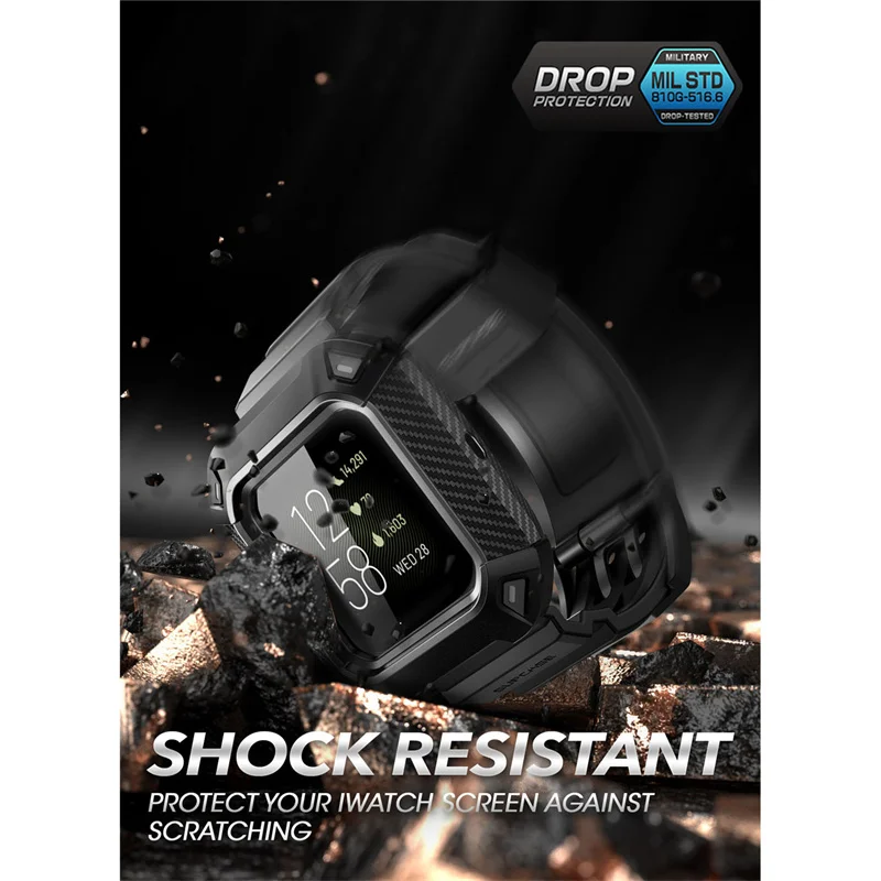 Picture 6: SUPCASE UB Pro Rugged Case Strap Watch Bands for Fitbit Versa 2 Protective Replacement Wristband for Fitbit Versa 2 with Case