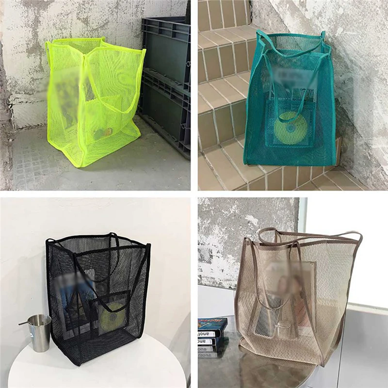 Shopping Bag Beach Net Bag Fashionable and Lightweight all-match Shopping bag, Mesh bag Beach Clothing Bag storage Bag