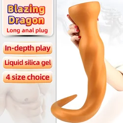 62cm Silicone Super Long Anal Plug for Men Prostate Massage Large Dildo Sex Toys for Women Butt Plug Vagina Stimulator G-Spot