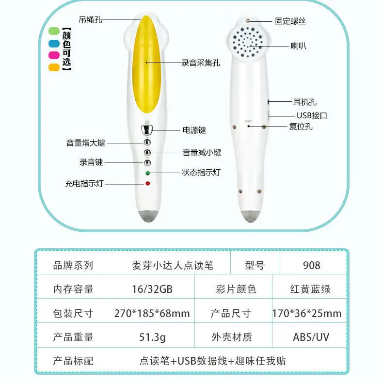 Little Daren Point Reading Pen Early Learning Machine Picture Book apprendimento precoce