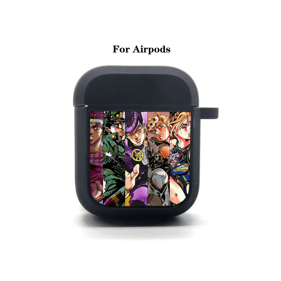 Anime JoJo's Bizarre Adventure AirPods case Cover Apple AirPods Earphone bag Soft Silicone Bluetooth Protective Earphone Case