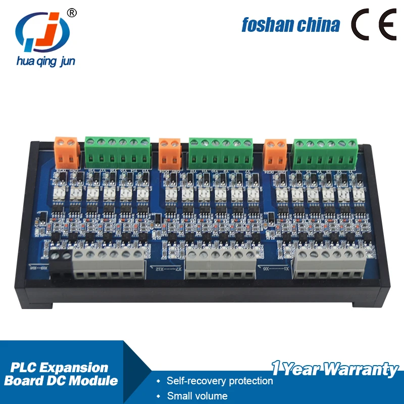 Huaqingjun 18-Channel 3A Papan Amplifier Pemulihan Diri DC12-24V QJ-18TS-DC PLC DC Modul untuk Pengontrol PLC