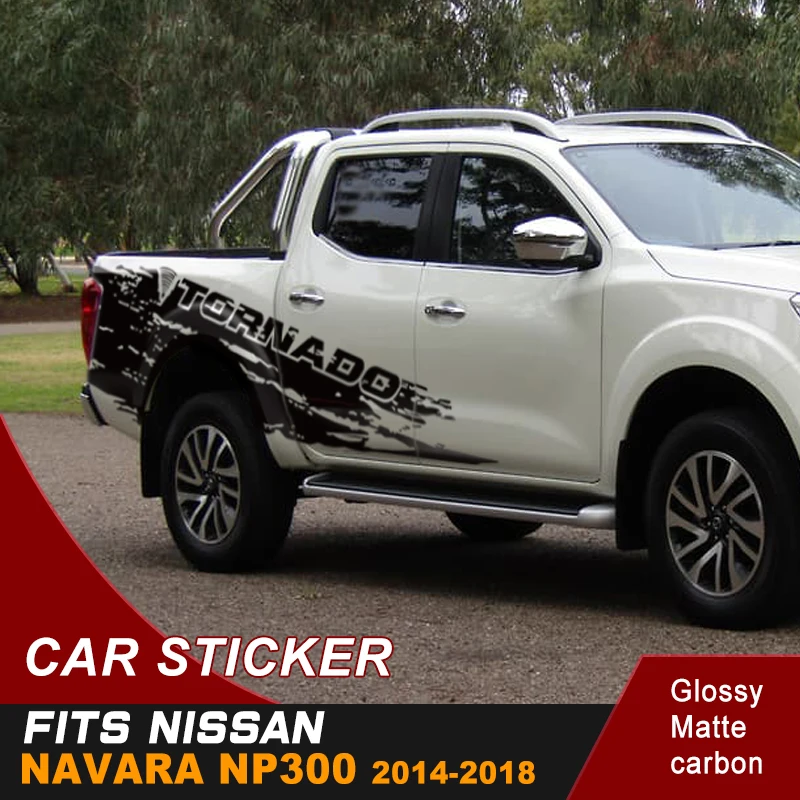 Car Stickers Fit For NISSAN NAVARA NP300 2018-2014 Side Car Body Tailgate Mountains Hurricane Graffiti Graphic Vinyl Car Decals