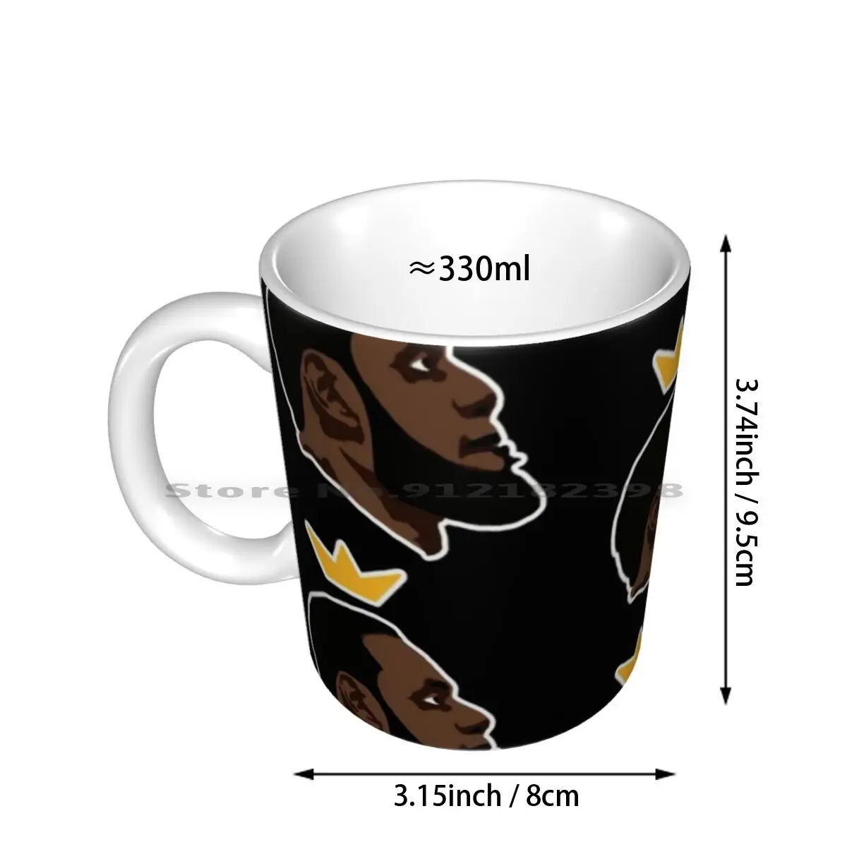 James Ceramic Mugs Coffee Cups Milk Tea Mug James King King James King James Basketball Sports Ball La Creative Trending