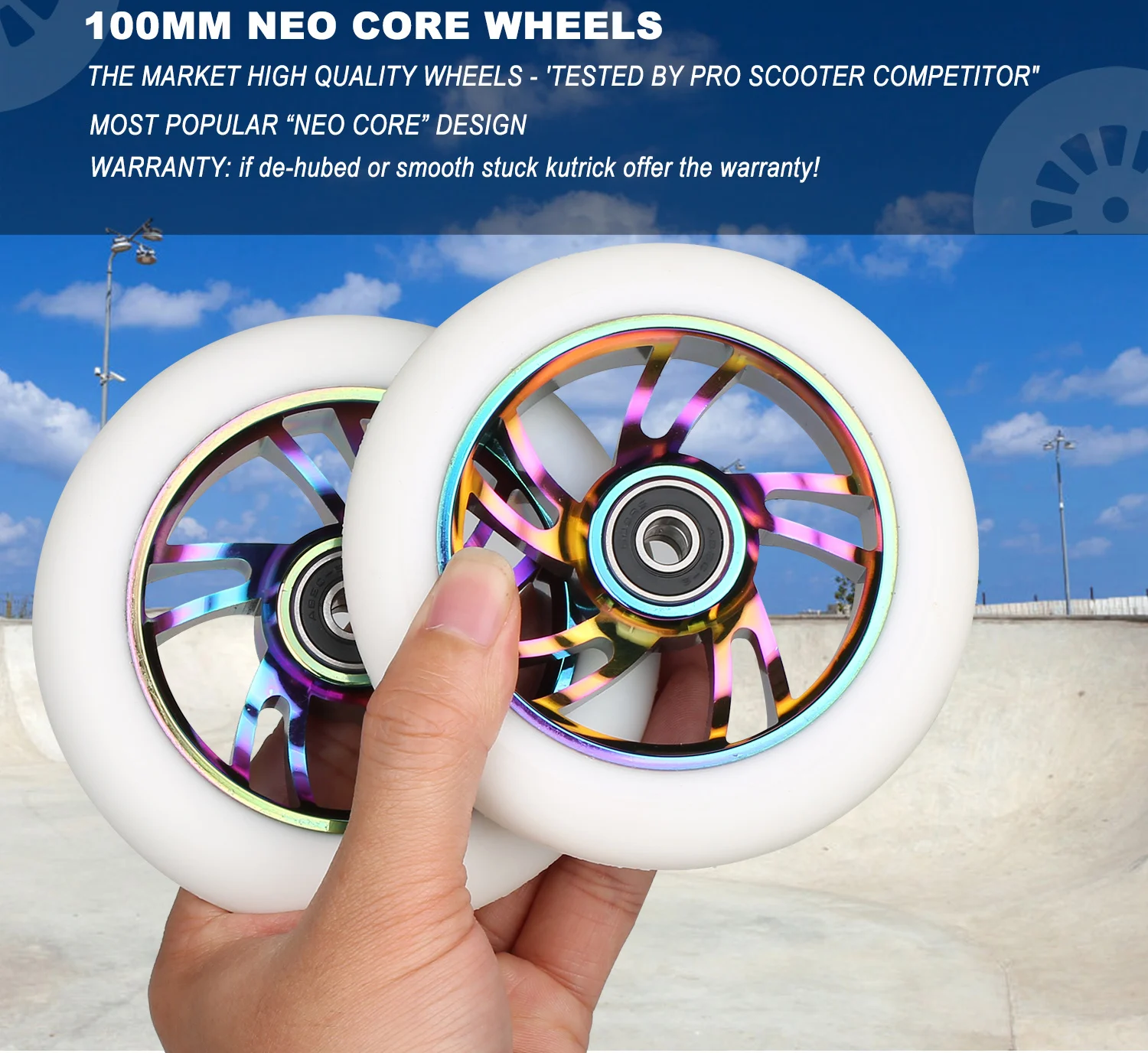 2pcs 110mm Pro Stunt Scooter wheels Replacement Wheels with ABEC-9 Bearing pro scooter accessories