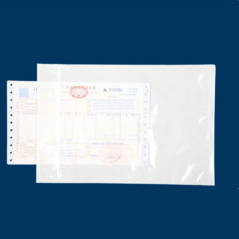 50pcs Plastic Bags Patch Waterproof Transparent Bill Bag Single Invoice Paper Size Packing Document Bag Self-Adhesive Bags Expre