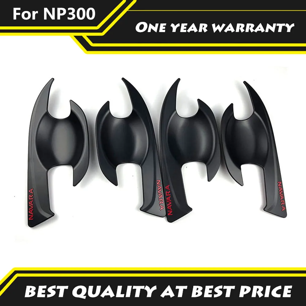 

Автомобильные аксессуары, матовая черная крышка чаши двери из АБС-пластика, декоративная отделка, подходит для Nissan Navara np300 2015-2021 4x4 внедорожника