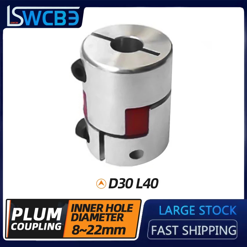 CNC Motor Jaw Shaft Coupler Flexible Spider Plum Coupling D30 L40  8/10/12/12.7/14/15/16/18/19/20/22mm Elastic Coupling