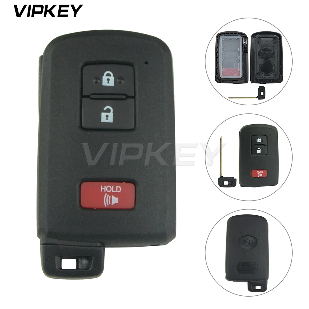 

Remotekey Replacement Key Shell Smart Remote Key Fob Case Shell 2 Button With Panic For Toyota Prius M0ZB31EG