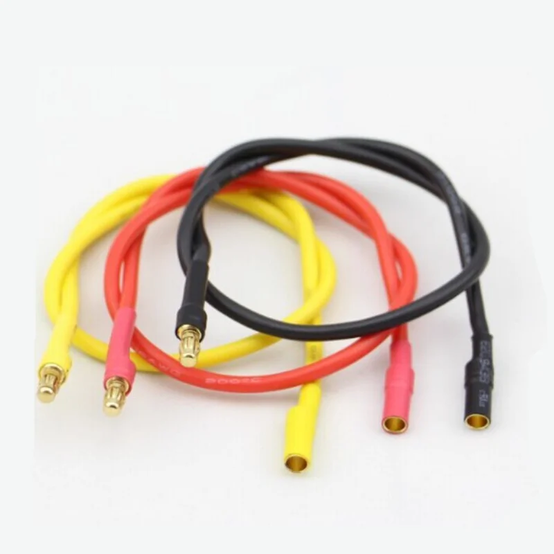 3pcs/lot 300mm 30cm 3.5mm Gold Bullet Banana RC Brushless Motor ESC Connectors Extension Cable Wire 16 awg