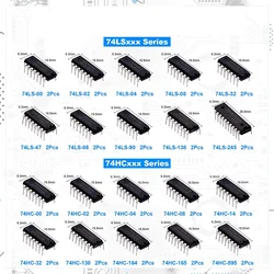 Low power logic assembly, 40 pieces, 74LSXXX and 74HCXXX series