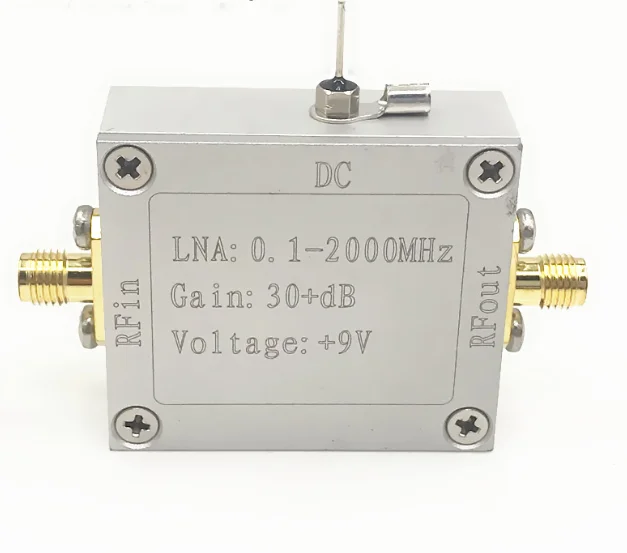 

RF Wideband Low Noise Amplifier 0.1-2000MHz Gain 32dB High Frequency Amplifier