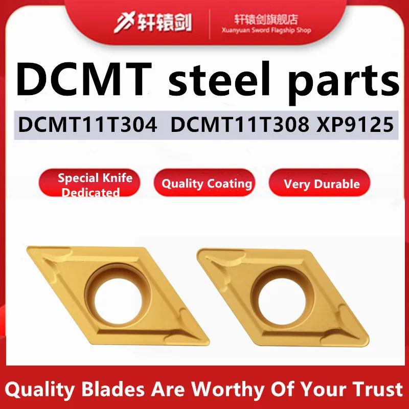 10 قطعة DCMT11T304 DCMT11T308 XP9125 مخرطة الصلب TurningTool سبائك الصلب شفرة