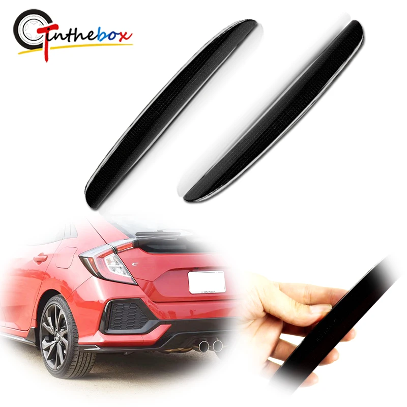 

Smoked Lens Lamp Covers For 2017-up Honda Civic Hatchback, Si or Type-R Sedan Rear Bumper Reflector Light Shells, No Bulb/Socket
