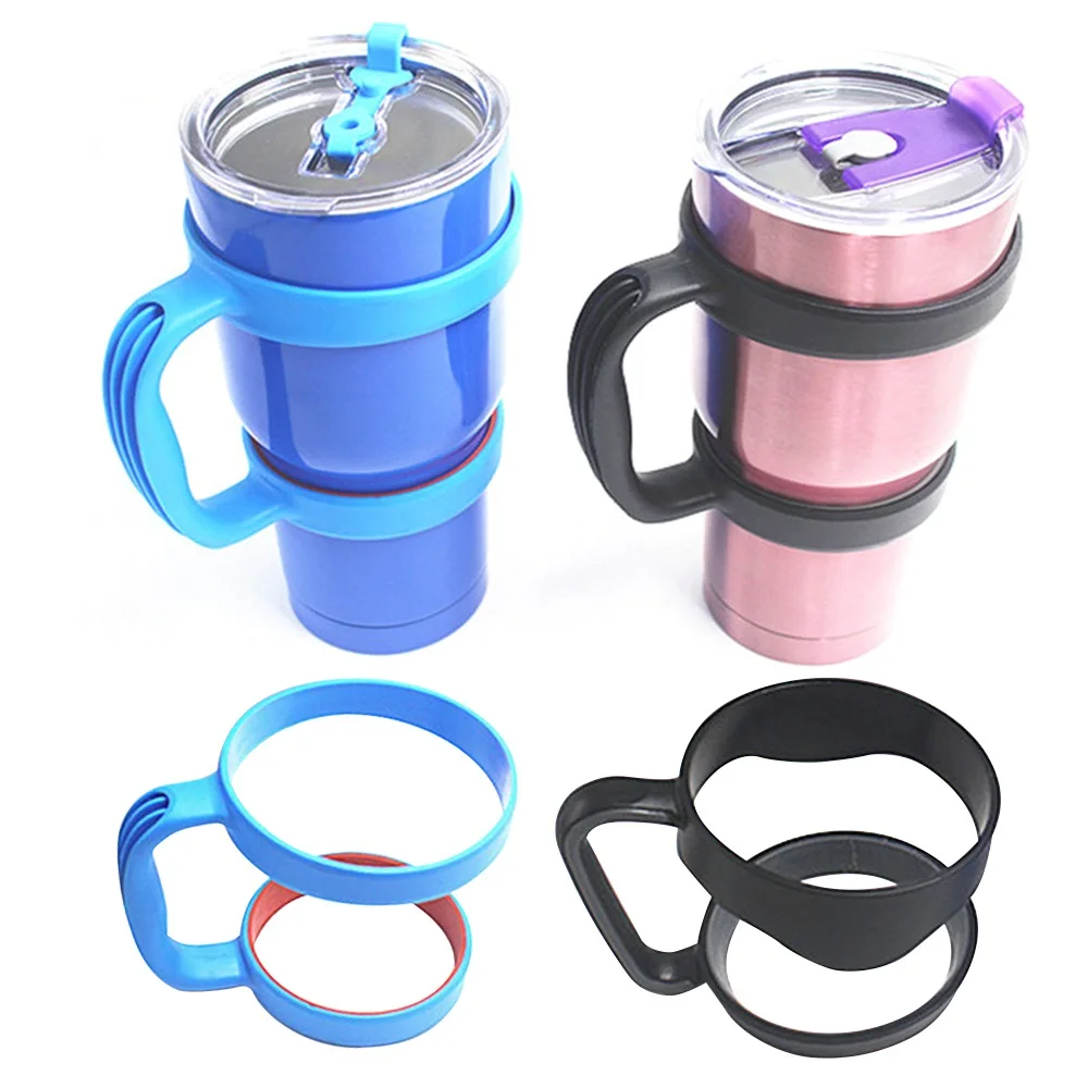 

Portable Anti-Slip Tumbler Holder Cup Handle with Double Rings for Yeti 30oz Cups Travel Water Mugs