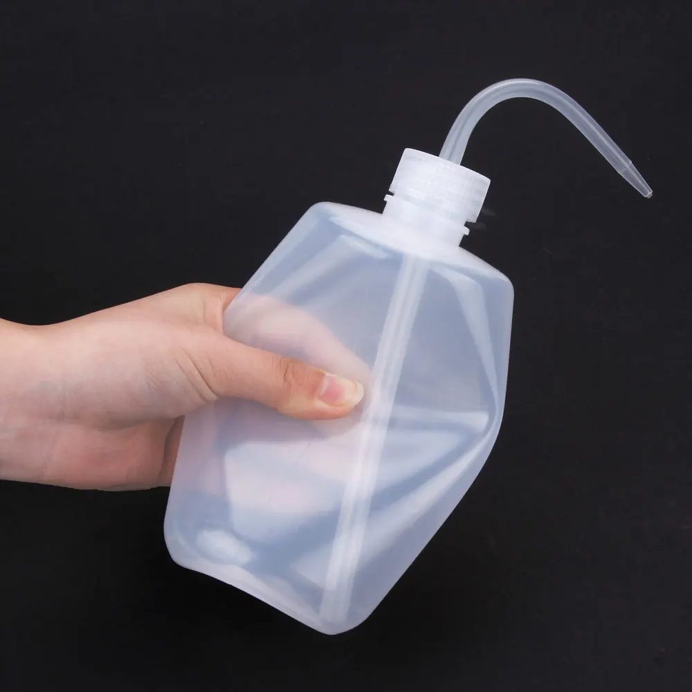 6Pcs 250/500ml Tattoo Wash Bottle Plastic Safety Lab Squeeze Bottles Eyelash Cleaning Non-Spray Cups Makeup Tattoo Accessories