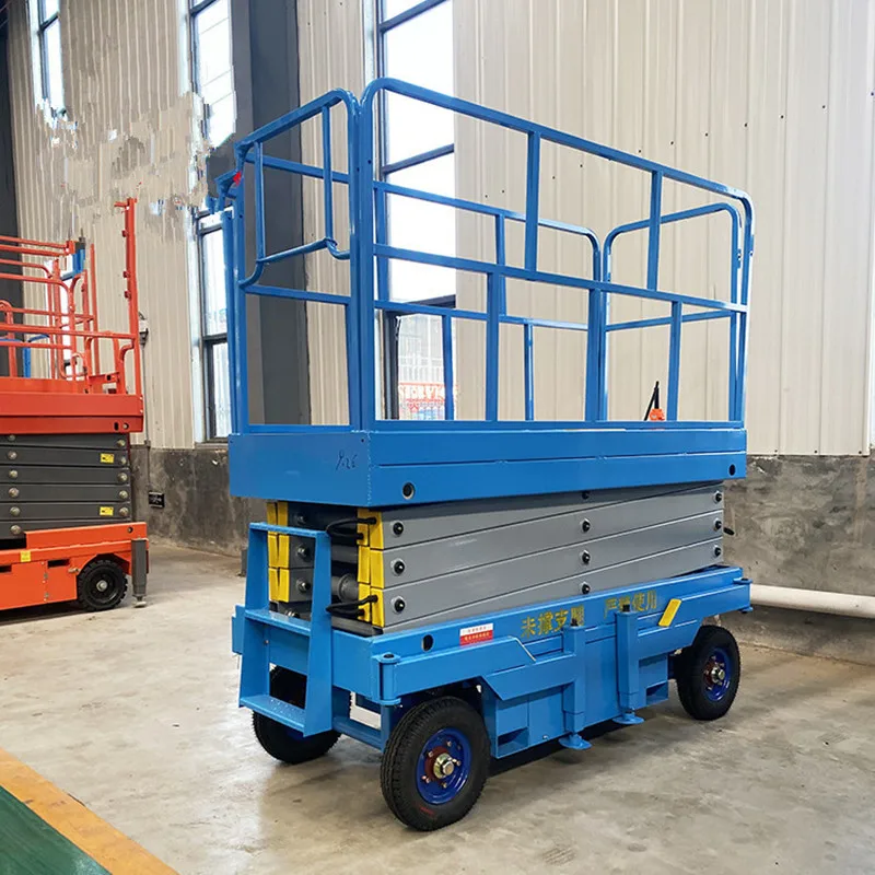 Scissor Cross-Type Electric Platform Semi-Automatic Hydraulic Lifting Dispatching Erolley Portable Elevator Movement