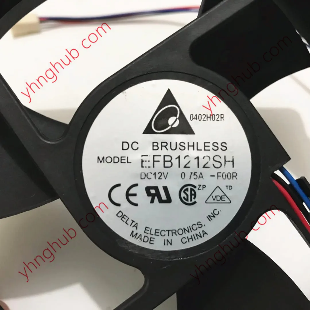 

Delta Electronics EFB1212SH F00R DC 12 В 0,75 А 120X120X25 мм Охлаждающий вентилятор для сервера