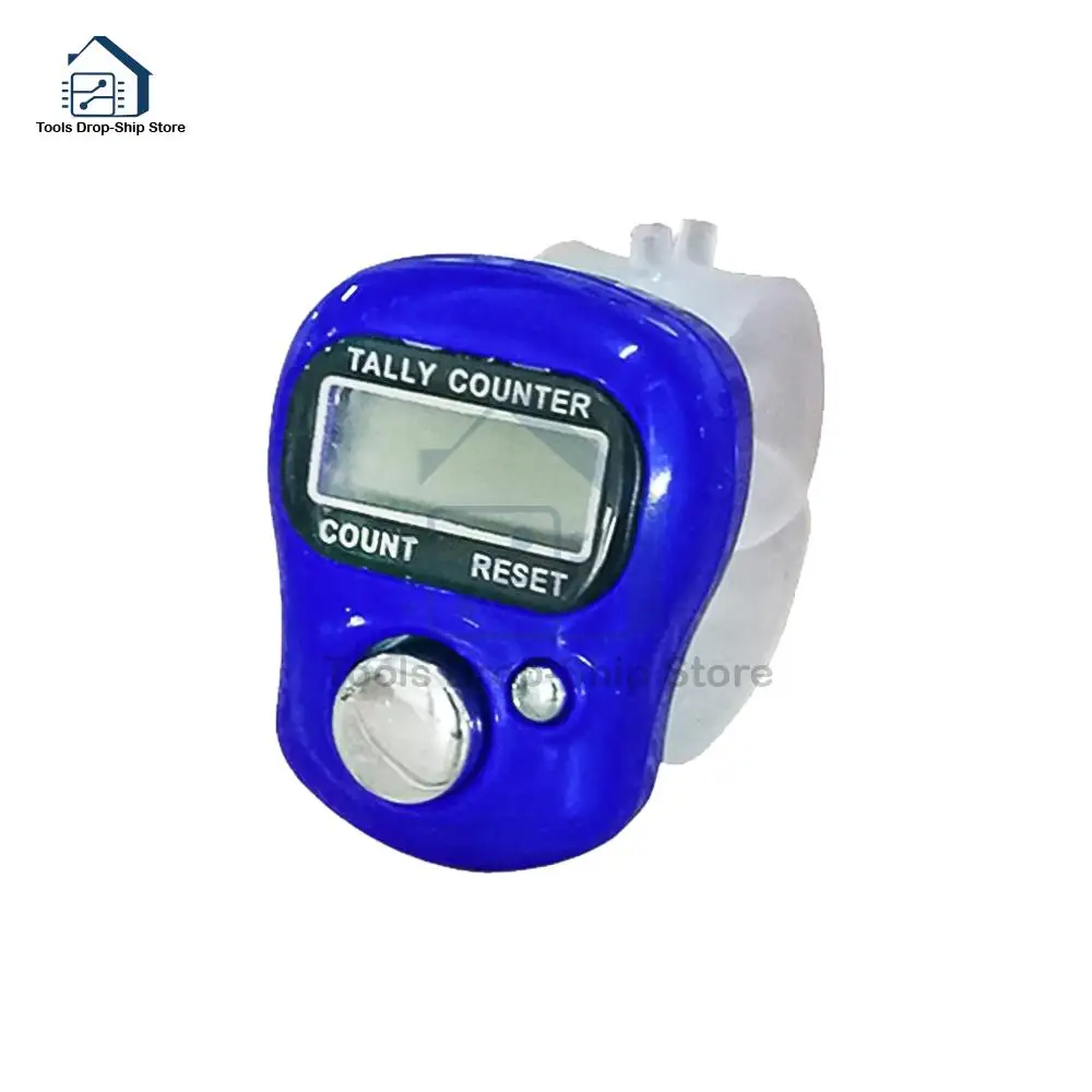 Portable Electronic Digital Counter Mini LCD Hand Held Finger Ring Tally Counter Stitch Marker Plastic Row Counter