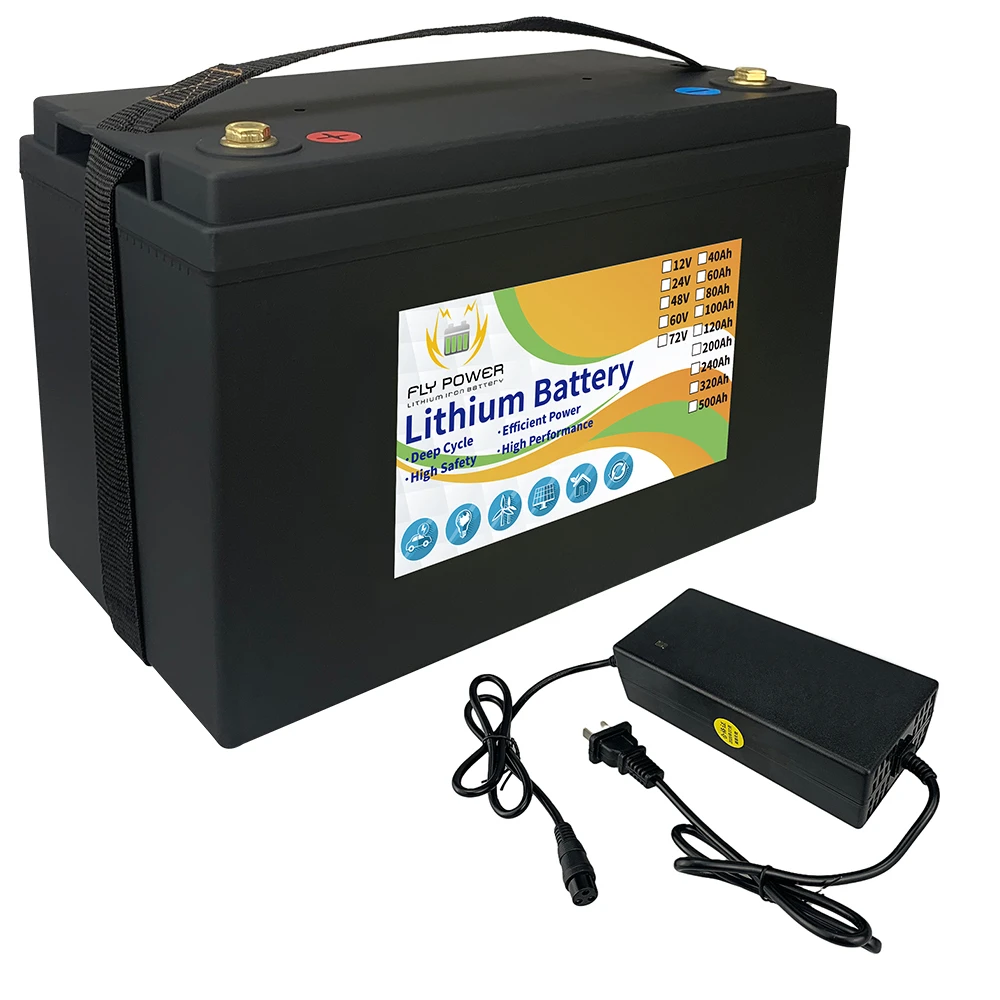 EU/US Stock 24V 60Ah LiFePO4 Lithium Battery Built in BMS 6000 Deep Cycles for RV Marine Trolling Motor Solar Off-Grid System