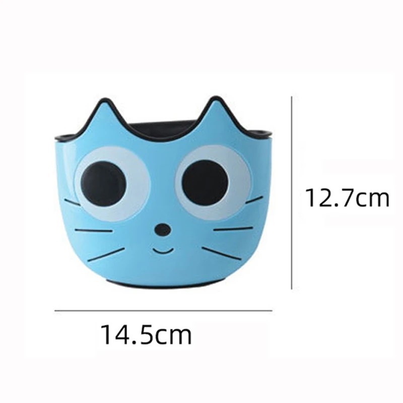 1Pc Cat Shaped Kitchen Sink Organizer Sponge Rack Drain Holder Plastic Sponge Storage Rack Basket Toilet Soap Shelf Organizer