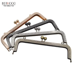 20cm  Metal Purse Frame Handle for Clutch Bag Accessories Making Kiss Clasp Lock Antique Bronze Tone Hardware Square