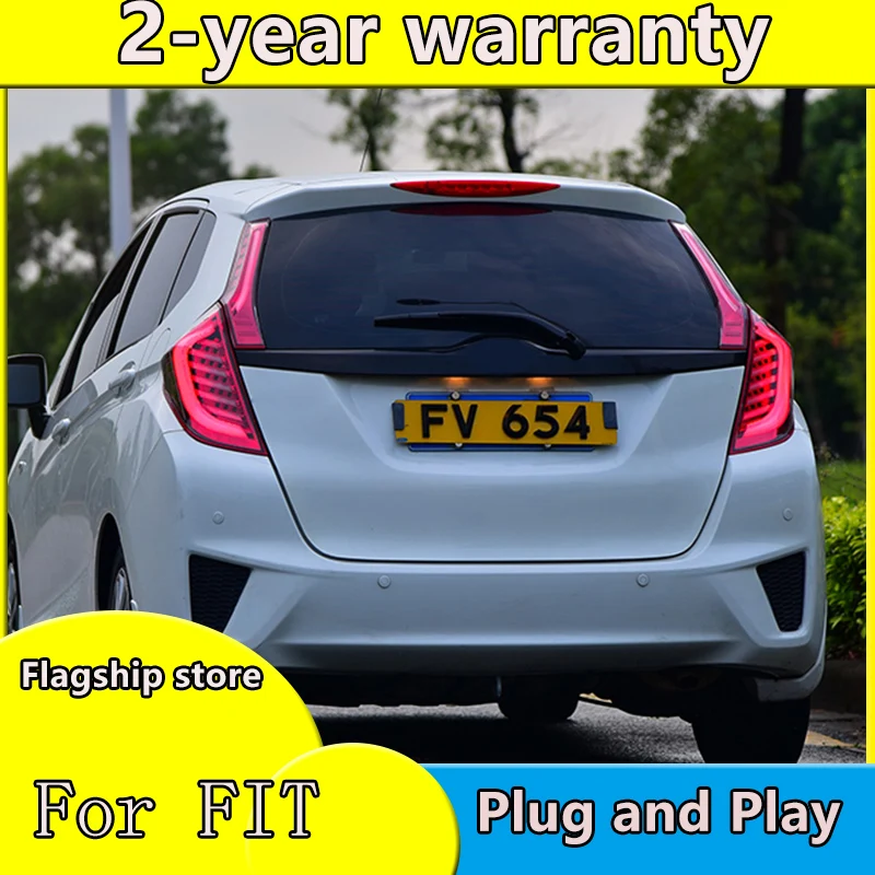 Car Styling for Honda Jazz Fit TAIL Lights LED Tail Light LED Rear Lamp DRL+Brake Signal Whole set High Quality