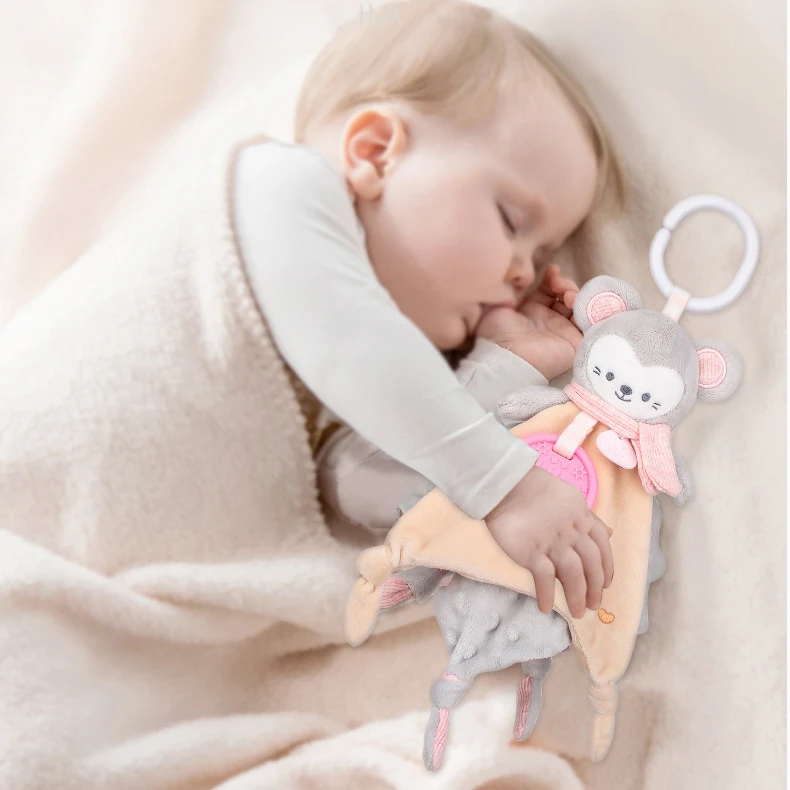 Mainan Balita Lucu untuk Boneka Tangan Bayi Boneka Menenangkan Bayi Teether Ragdoll 0 1 Tahun 3 6 12 Bulan Mainan Pendidikan Anak Laki-laki Perempuan