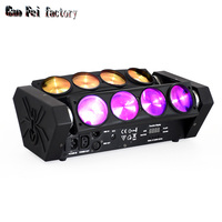 Led Spider Moving Head Light 8X12W RGBW 4In1 Lyre Dmx Beam LED Rotating Disco Mobile Lamp For Stage Dj Partyt Lights